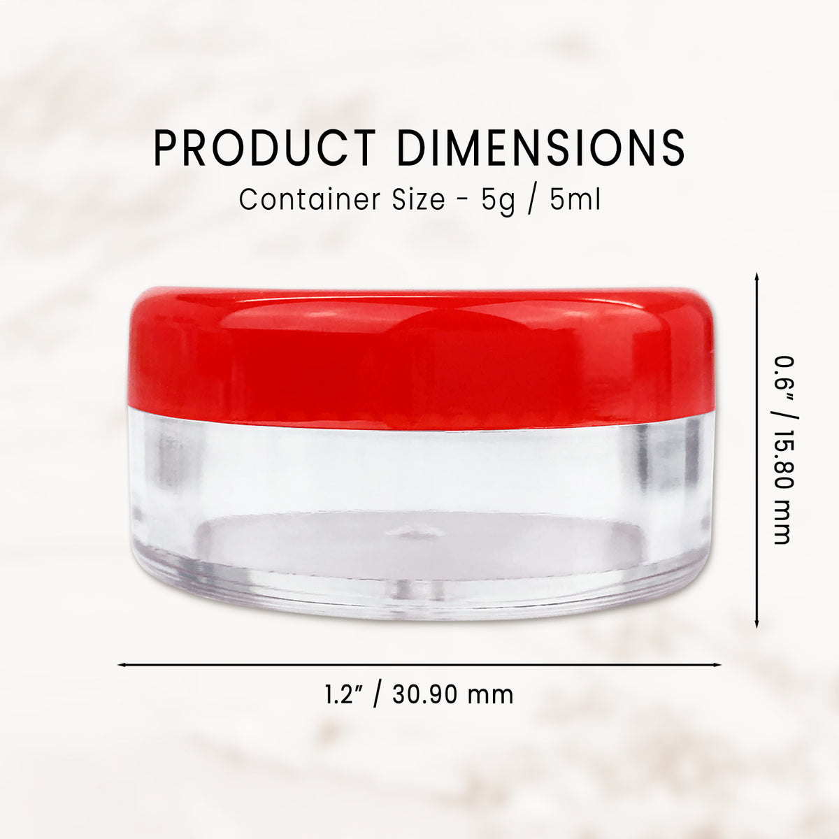 25-Pack 5ML Cosmetic Sample Jars - Reusable Plastic Lotion & Cream Containers