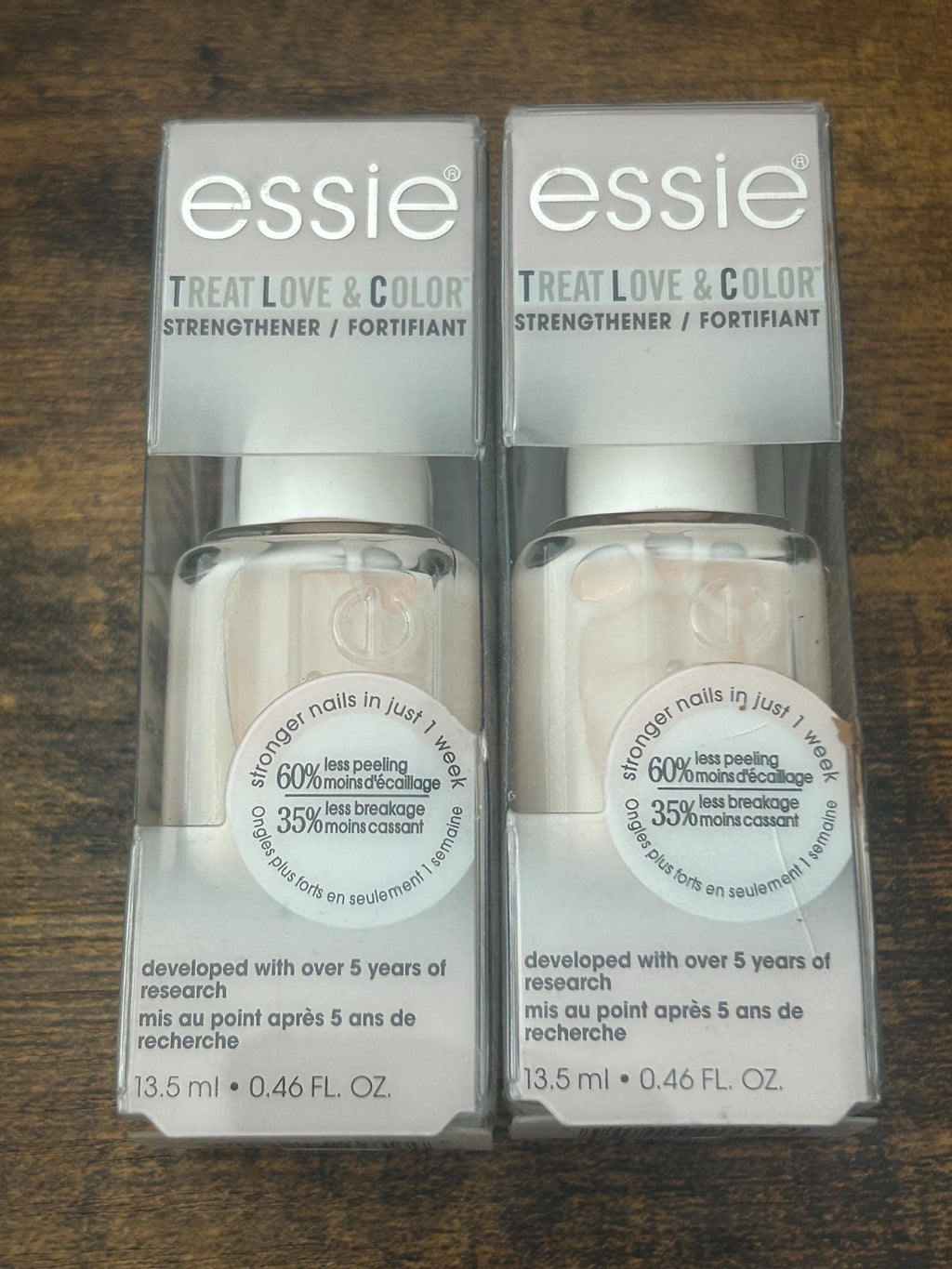 Essie Nail Strengthener 07 Bare My Love - 2 Pack, Strengthening & Peeling Reduction