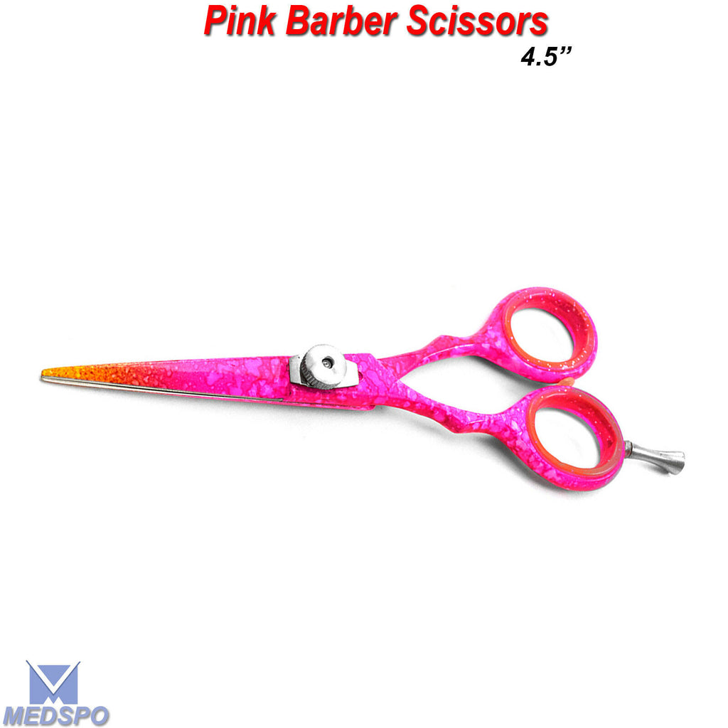 Professional Hairdressing Scissors 4.5 Inch Barber Salon Cutting Shears Pink CE Certified