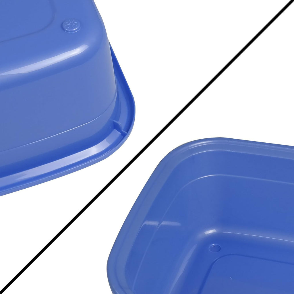 14 Quart Plastic Non-Slip Dish Basin Pan Set - Heavy Duty Kitchen Containers