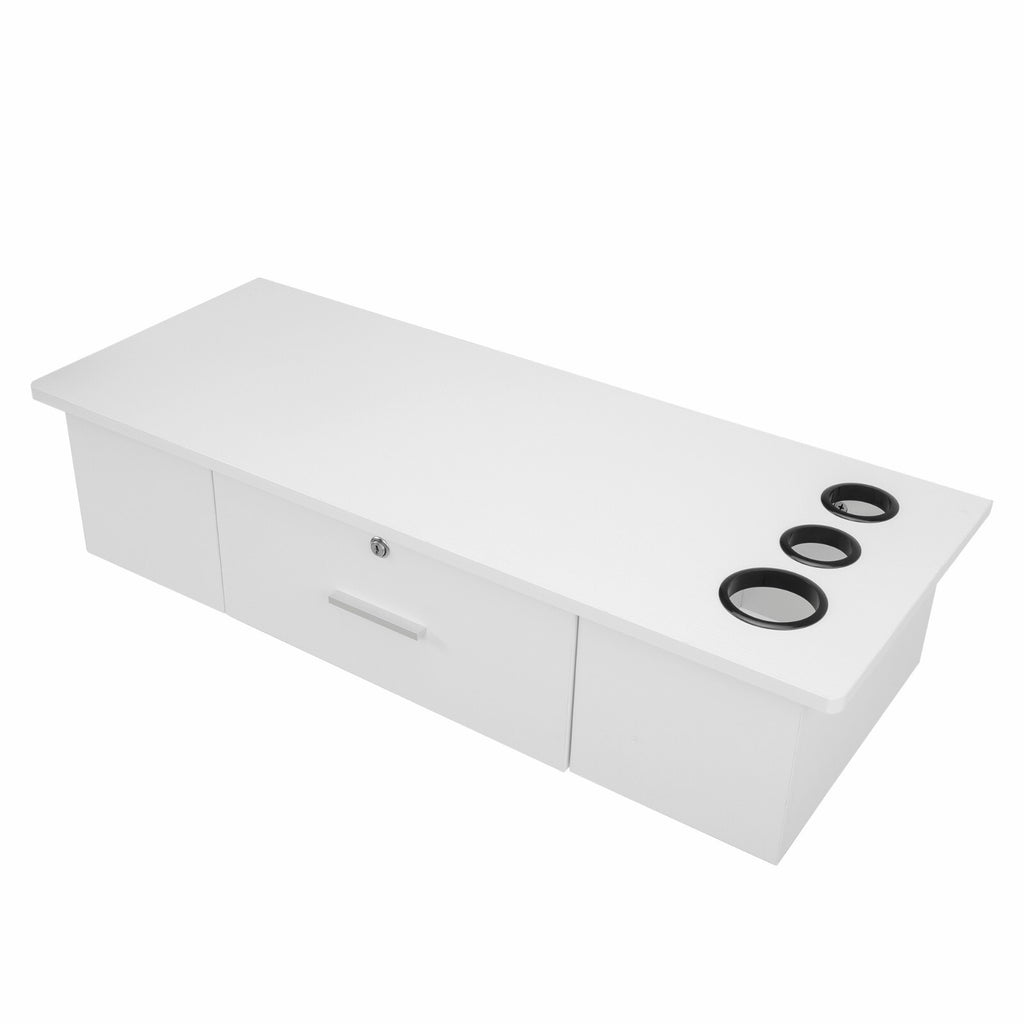 Wall-Mounted Barber Styling Station with Lockable Drawer for Hair Salon
