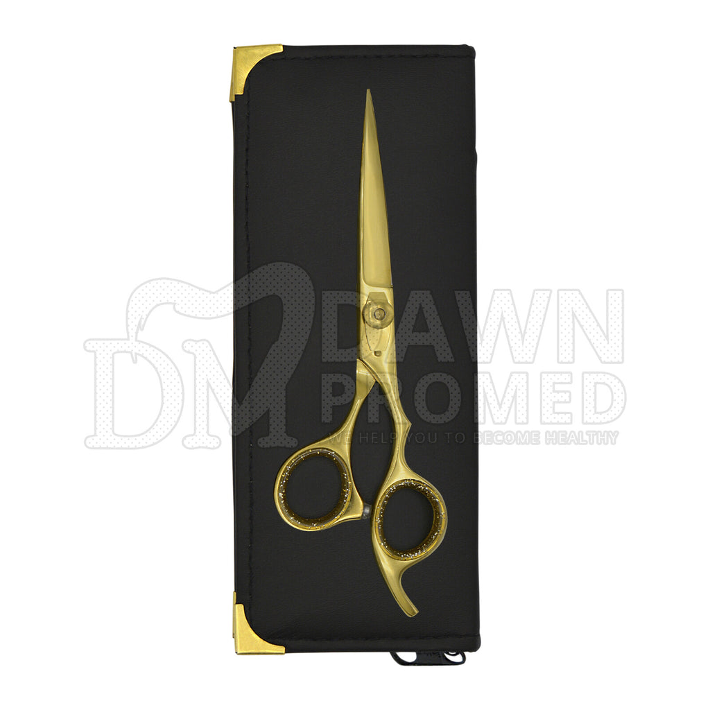 Professional Hair Cutting Shears 6.5 Inch Gold Plasma Coated Barber Scissors