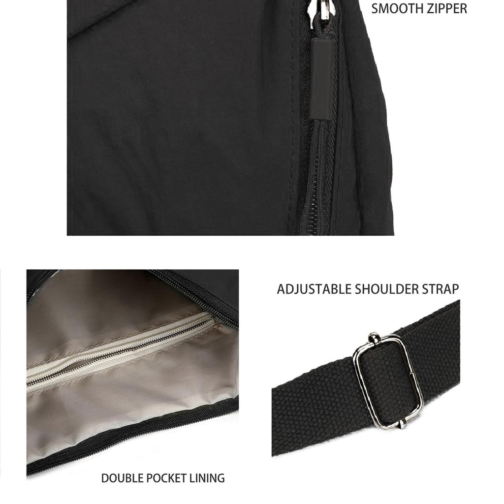 Nylon Crescent Crossbody Bag for Women Lightweight Casual Shoulder Purse