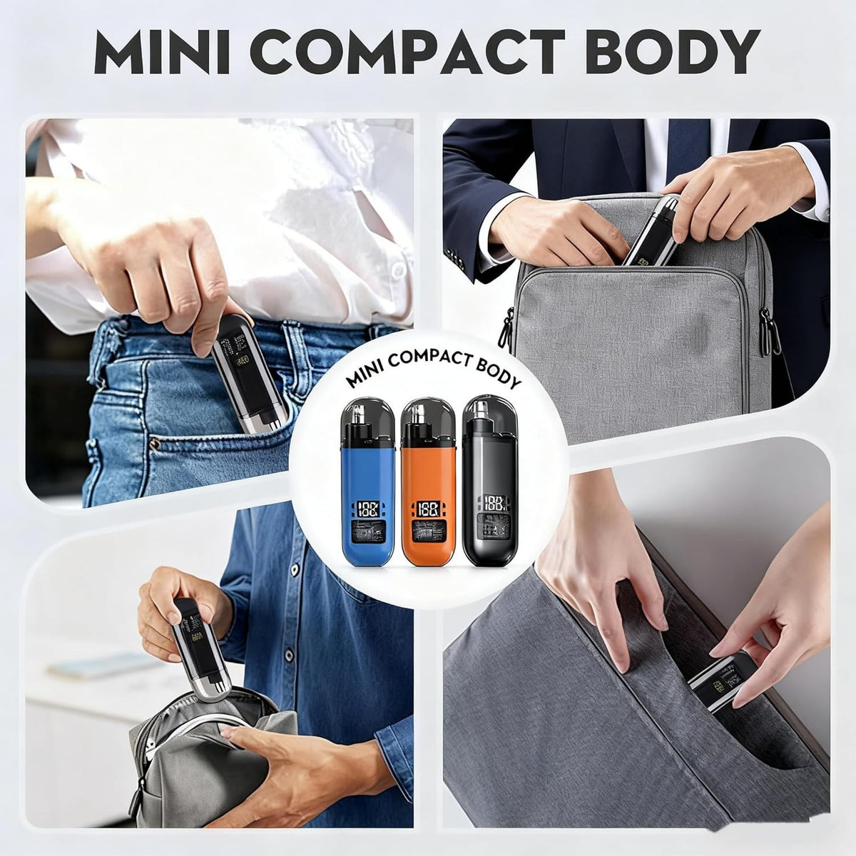 Electric Nose & Ear Hair Trimmer for Men Women Waterproof 2-in-1 Grooming
