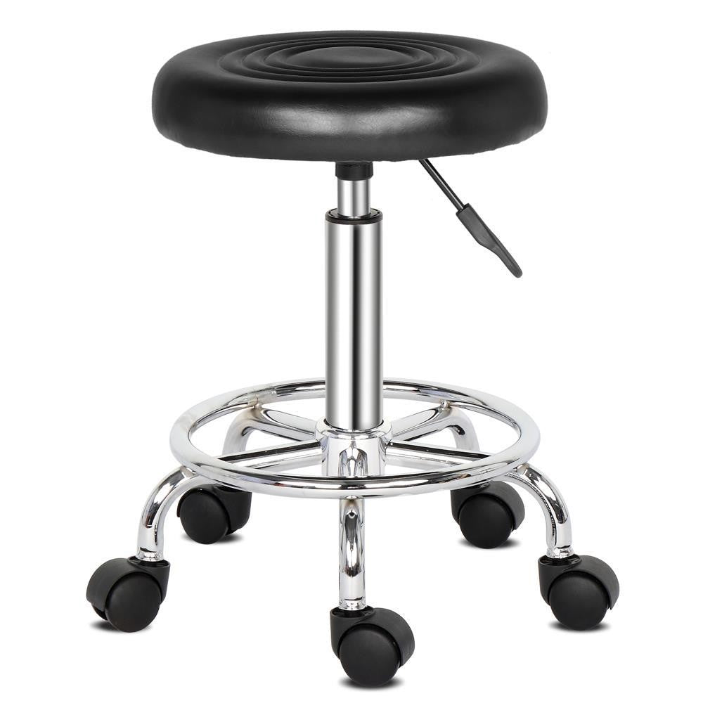 Adjustable Hydraulic Swivel Round Stool with Casters for Spa Salon Counter