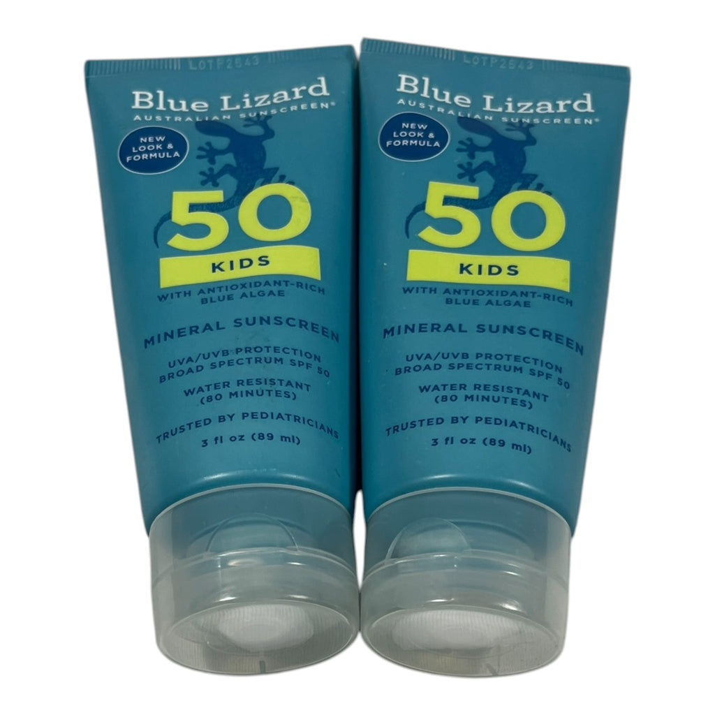 Kids Mineral Sunscreen SPF 50 - 3 fl oz Pack of 2 - Baby Safe Sunblock