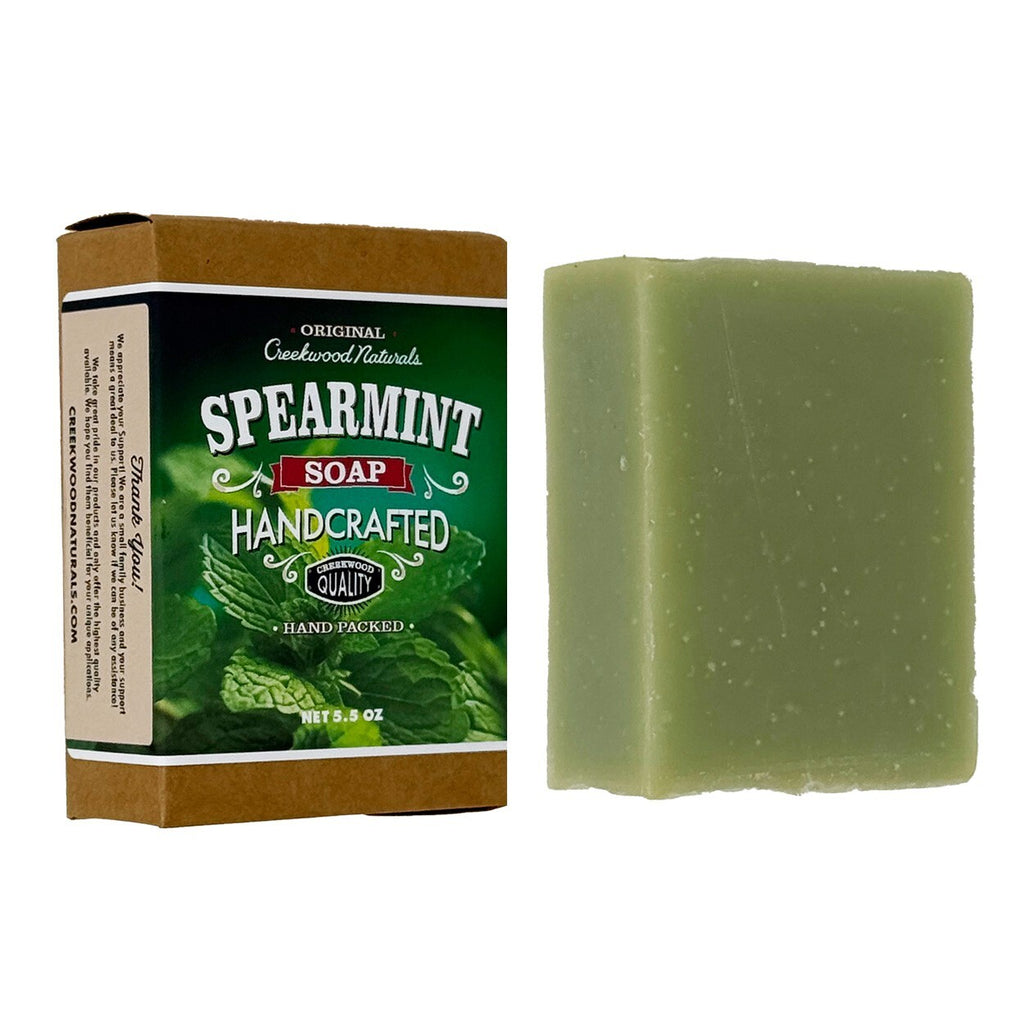 Natural Spearmint Soap Bar - Handmade, Chemical-Free, Rejuvenating