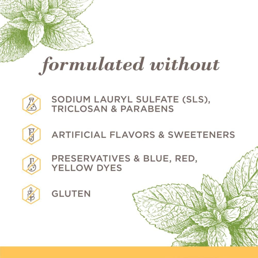 Fluoride-Free Natural Toothpaste with Peppermint - 3-Pack, Purely White & Stain Remover