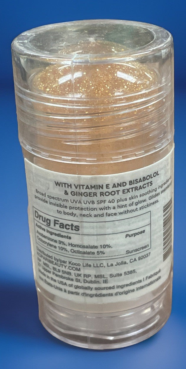 SPF 40 Sunscreen Stick with Sheer Glow - 1 oz Sun Shield for Skin