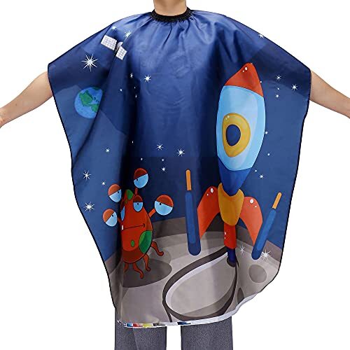 Kids Waterproof Haircut Cape Cloth Gown for Salon & Barbershops