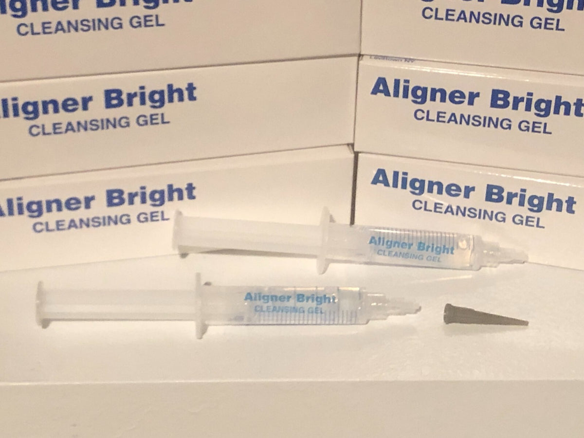 AlignerBright Antimicrobial Gel Two Pack for Retainers and Aligners - Keeps Teeth & Gums Healthy