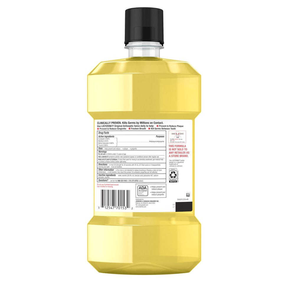 Antiseptic Mouthwash for Bad Breath and Plaque - 1.5L