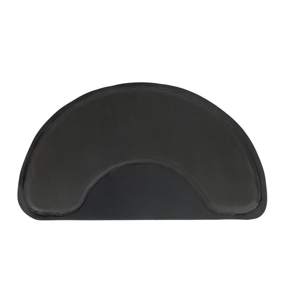 Salon Anti-Fatigue Floor Mat 3x4.5 Ft Semicircle Black for Barber & Salon Chairs