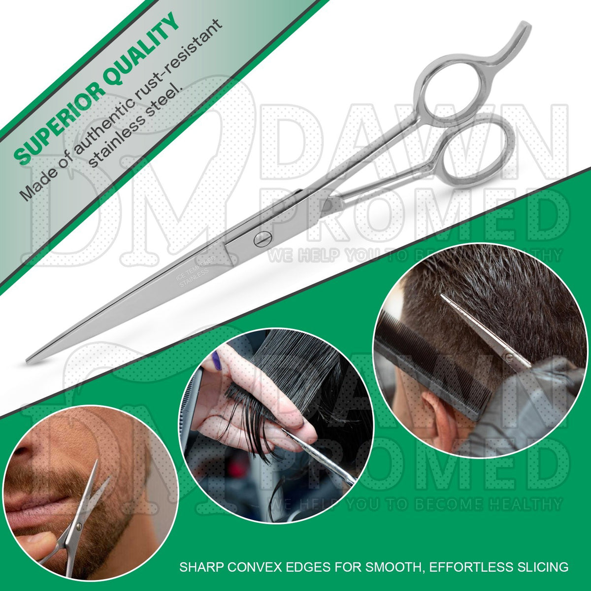 Professional Hair Cutting Scissors Set 4 Pcs 4.5-7.5 Inch Salon Barber Shears