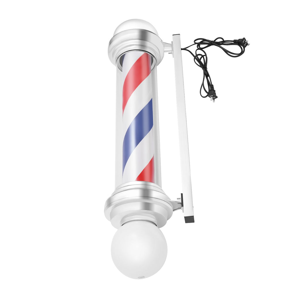 Rotating LED Sign Lamp for Barber Shop Pole Red Blue White Light