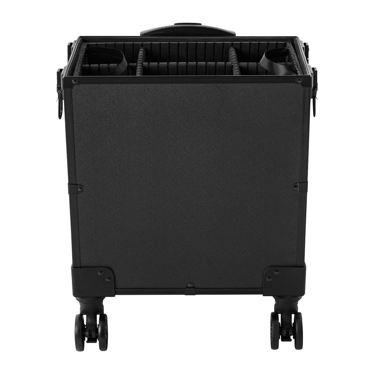 Professional Rolling Makeup Case with LED Lights and Multiple Tiers