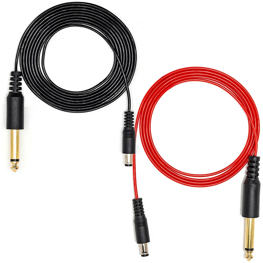 6' Foot DC Clip Cord Tattoo Machine Power Cable 5.5mm Plug - Silicone Rubber