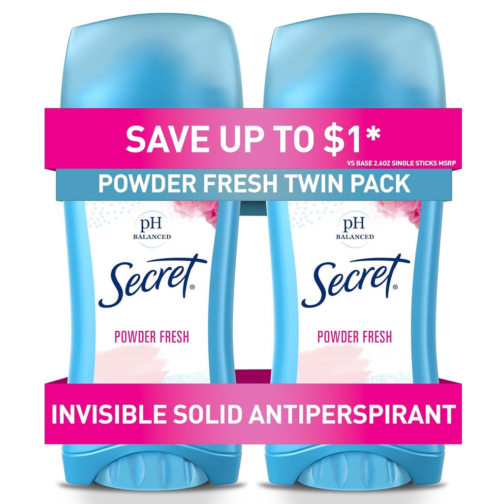 Women’s Powder Fresh Antiperspirant Deodorant Twin Pack - 24 Hour Protection