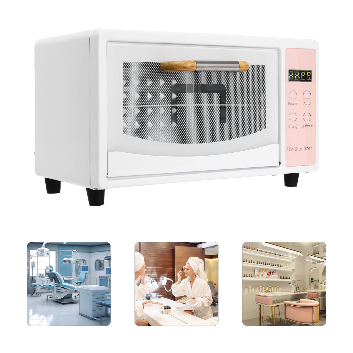 Tabletop Nail Tool Sterilizer and Dryer Box 160W for Nail Care Hygiene