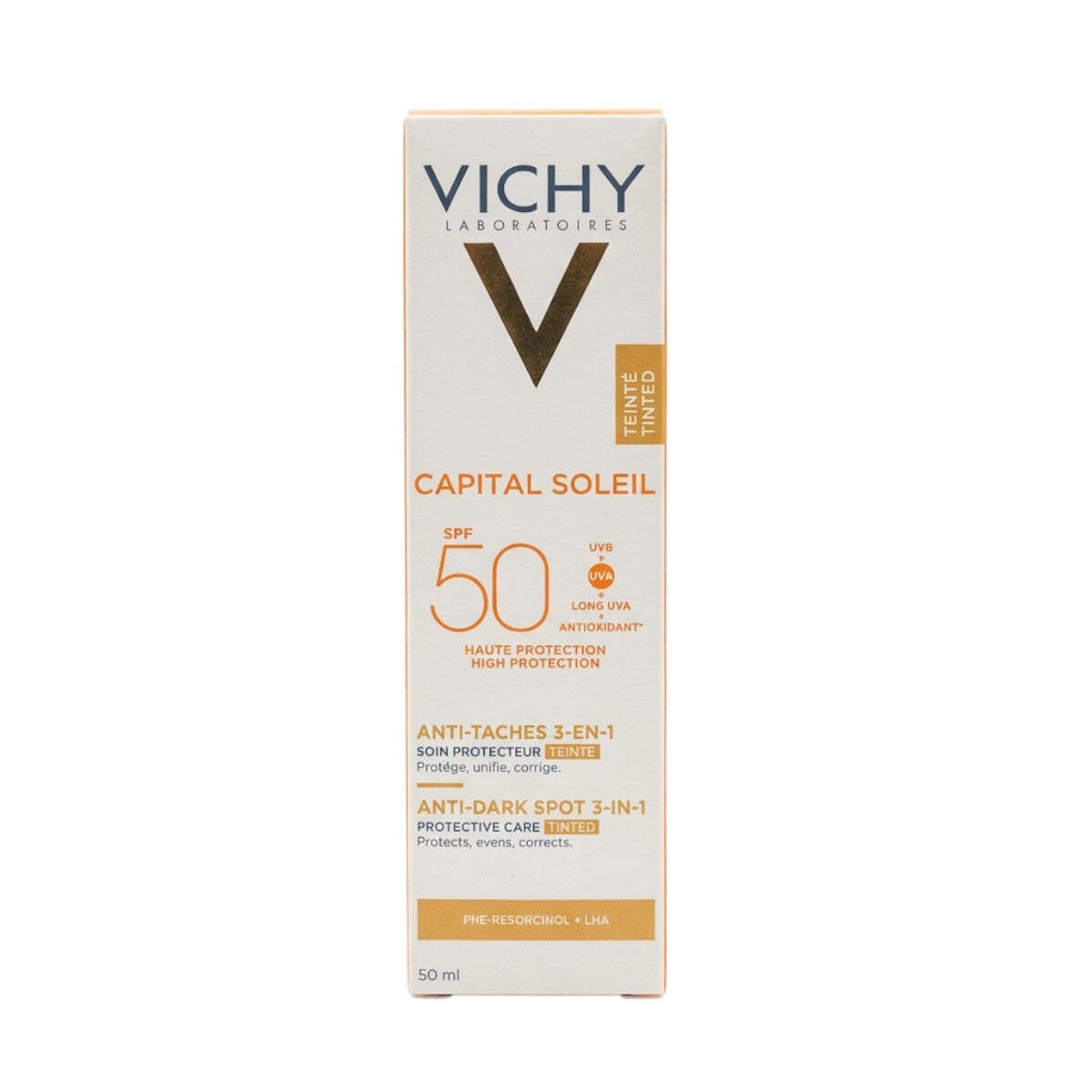 Vichy Capital Soleil SPF 50 Tinted Sun Protection with Dark Spot Care – 50ml