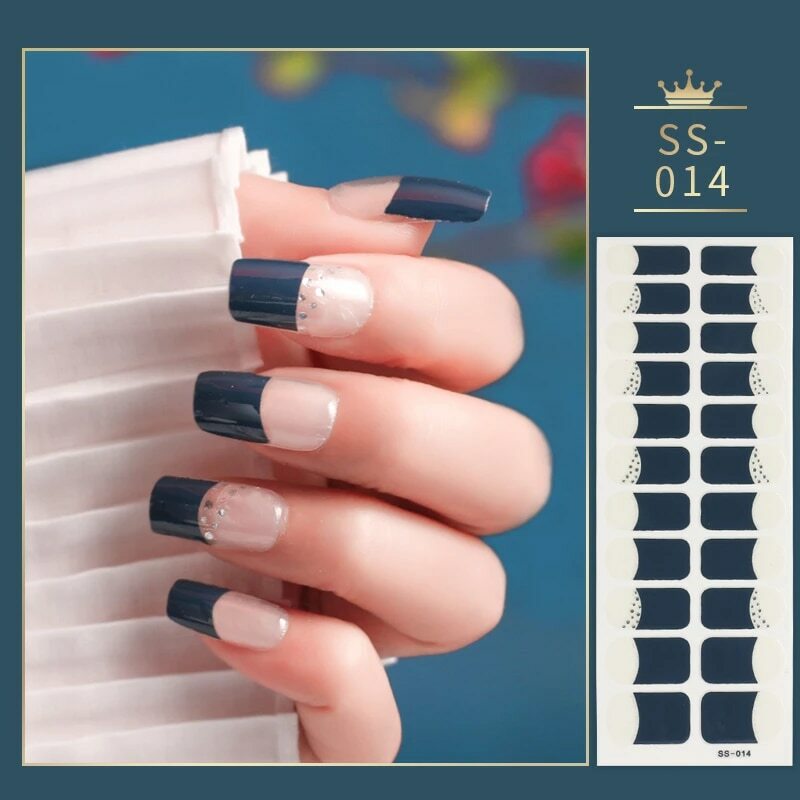 Full Size Nail Wraps & Stickers Set for Manicure Art Self-Adhesive 3D Decor