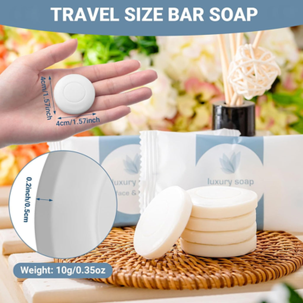 Bulk Mini Bar Soap 600 Pcs Travel Size Individually Wrapped for Hotels & Travel
