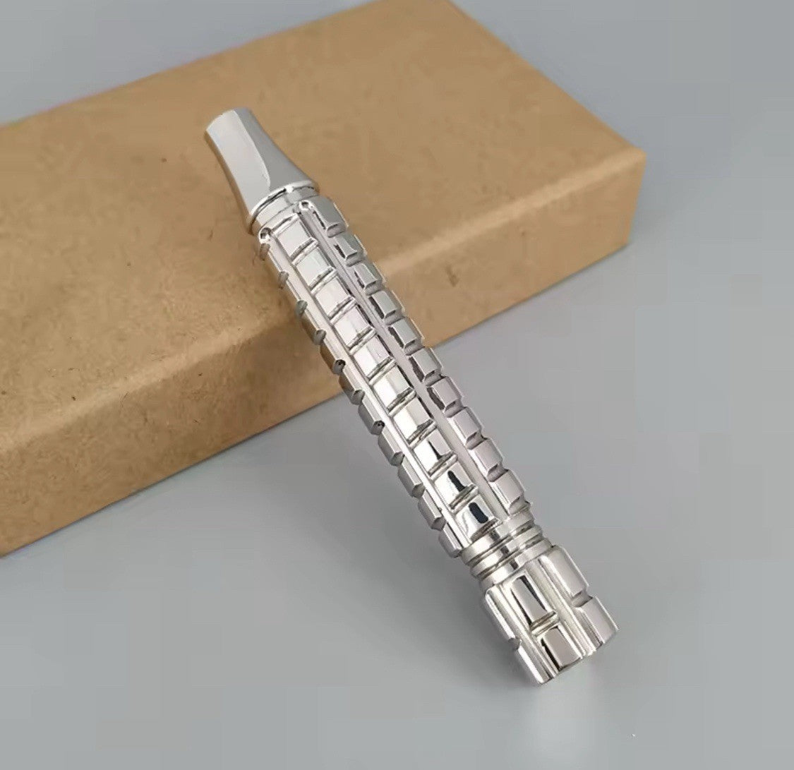 Stainless Steel Safety Razor Handle CNC Spiral Options for Double Edge Razors