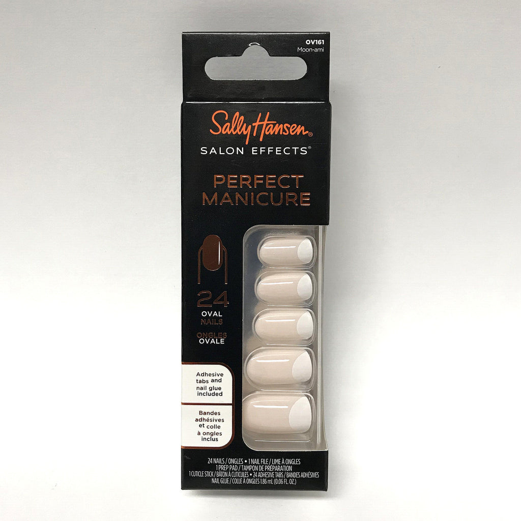 False Nails Set with Glue - 24 Oval Nail Tips for Manicure, Salon Perfect OV161