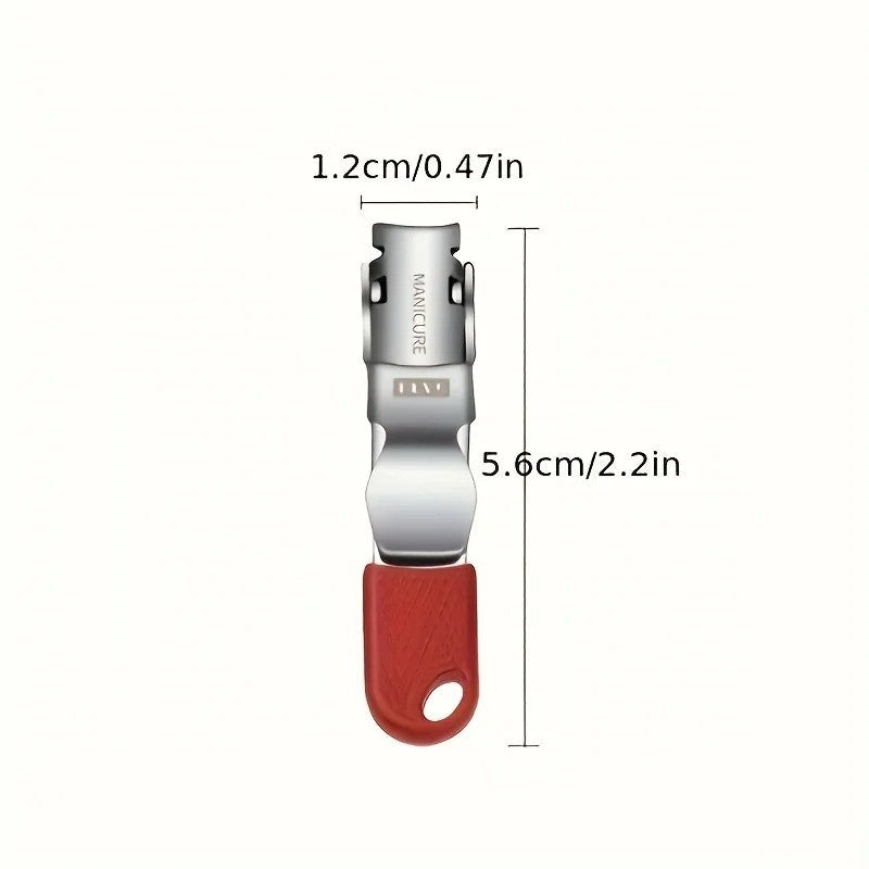Stainless Steel Folding Nail Clipper Keychain Portable Manicure Grooming Tool