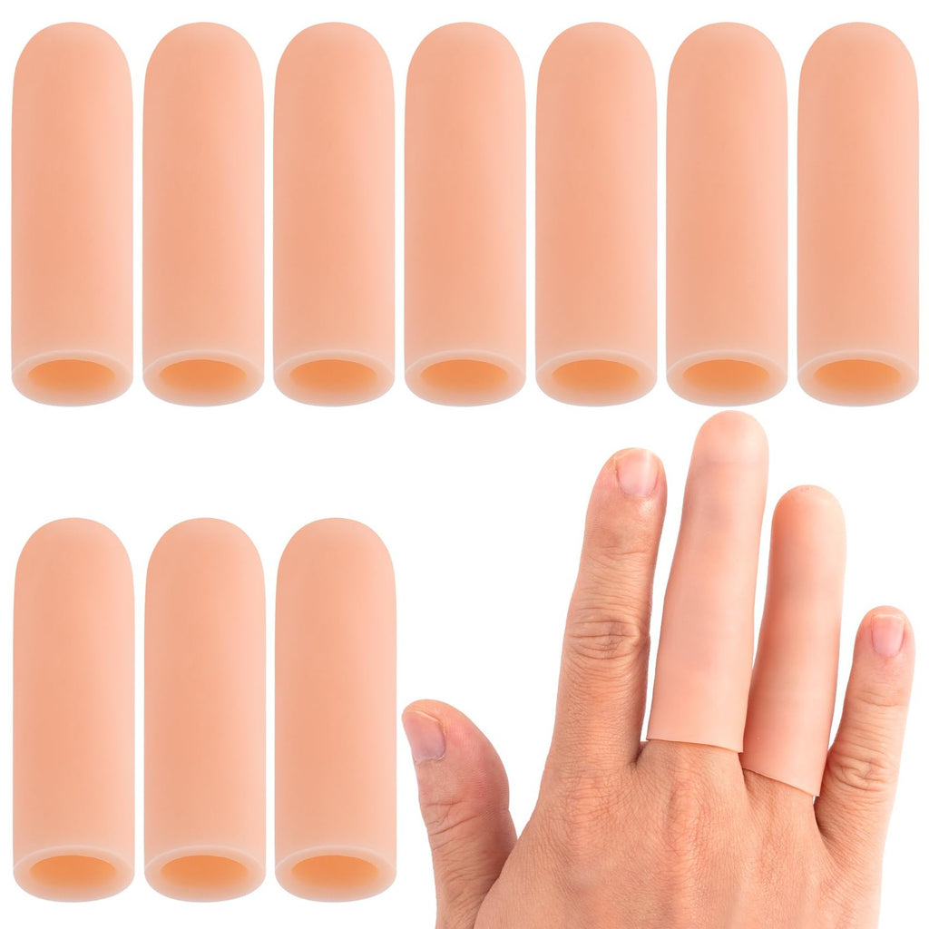 Silicone Finger Protectors 10 Pcs Reusable Gel Finger Cots for Finger Support & Relief