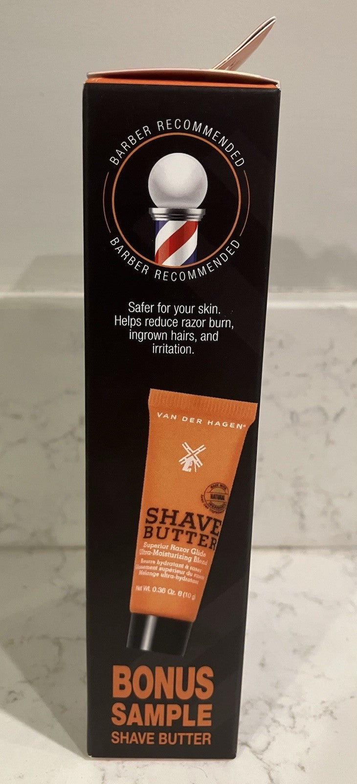 Van Der Hagen Adjustable Safety Razor with 5 Blades & Shave Butter Sample