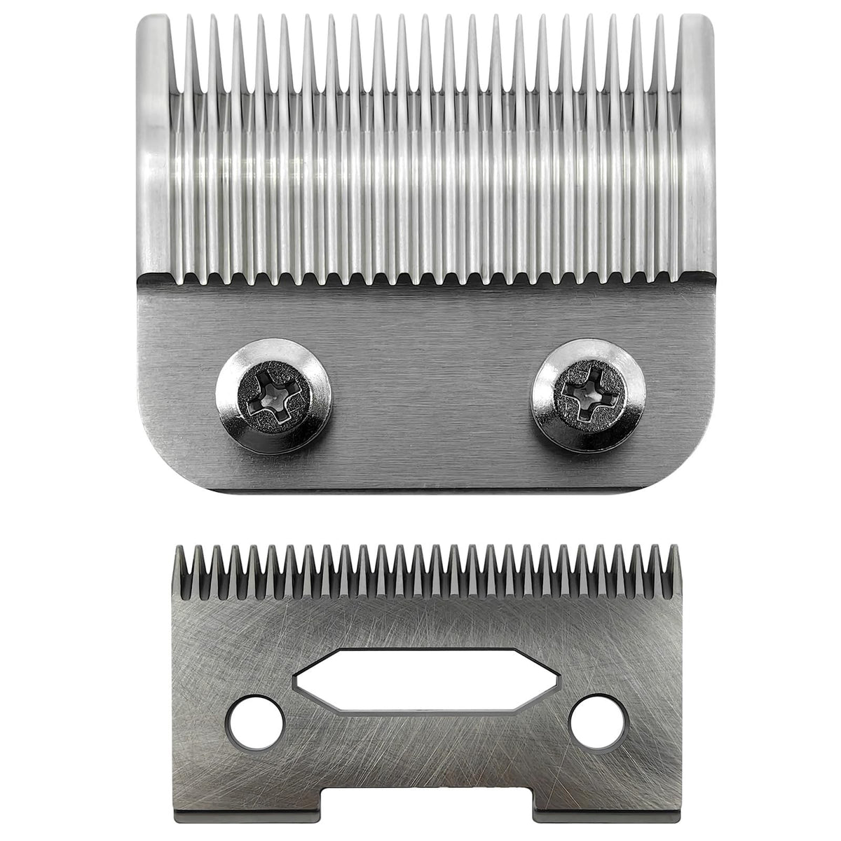 Replacement Blade for Wahl Clippers 2-Hole Silver Carbon Steel Precision Trimmer Part