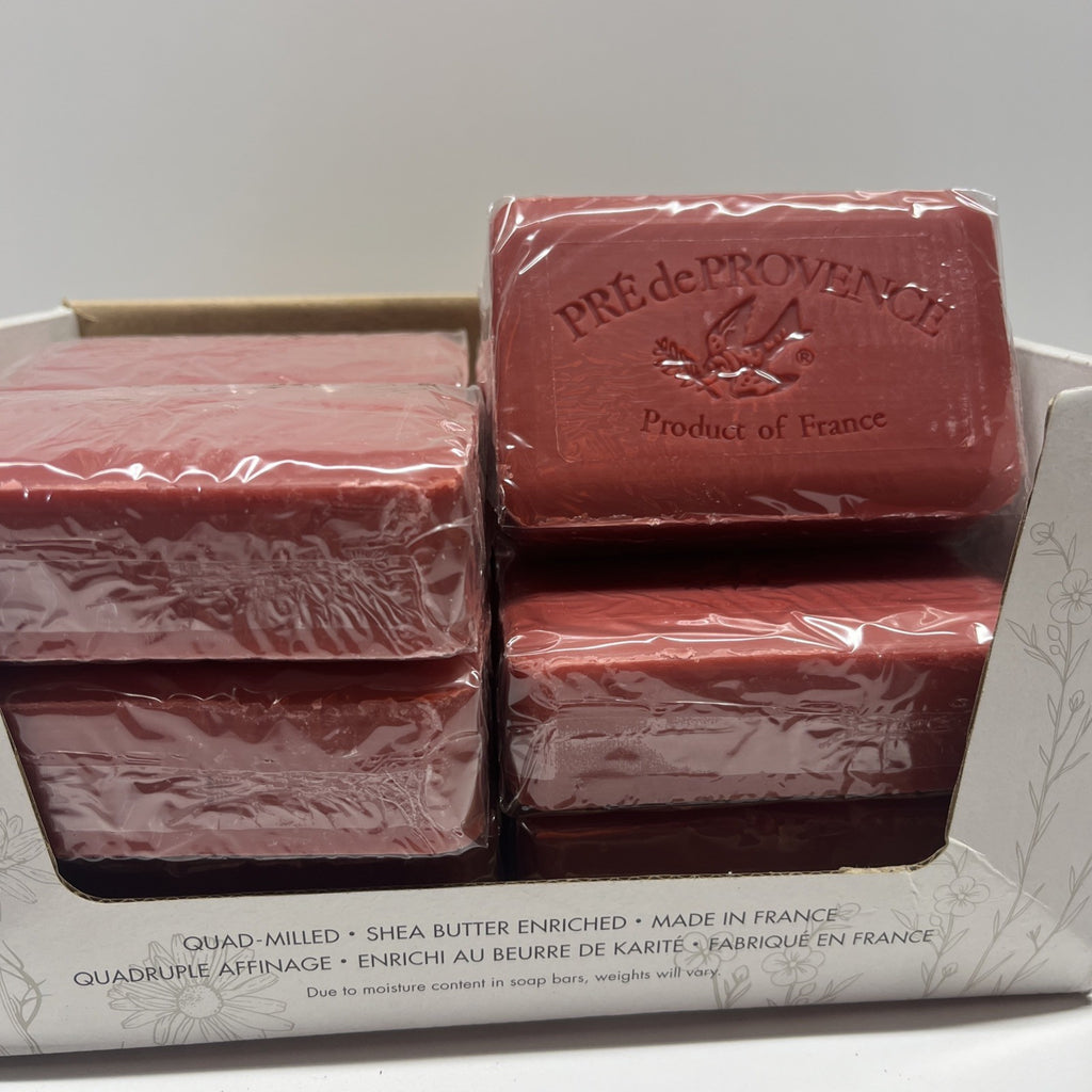 Pre de Provence Raspberry Shea Butter Enriched Soap - 12 Bars, 250g Each