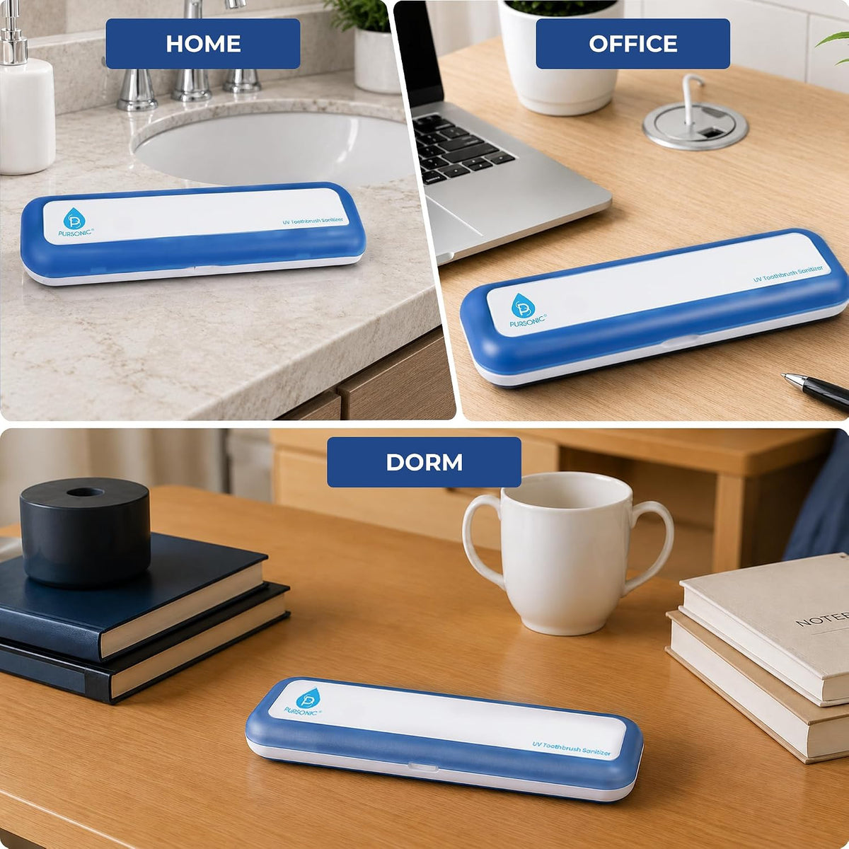 Portable UV Toothbrush Sanitizer Case for Travel and Home