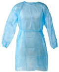 Disposable Isolation Gown - Universal Size, 50 Per Case, Blue