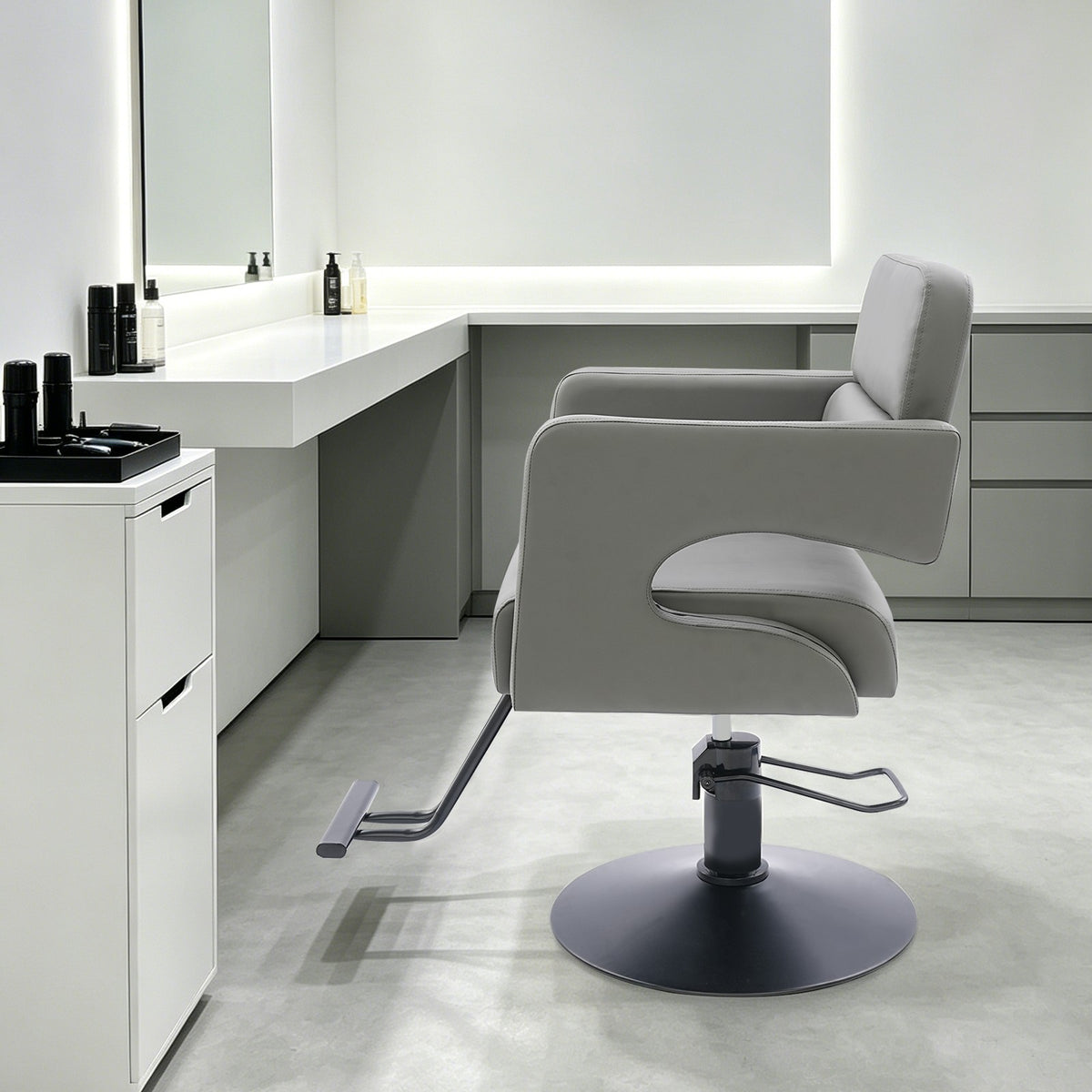 Hydraulic Salon Barber Chair for Hair Stylist & Spa - 330lb Capacity
