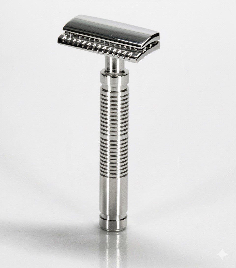 Single Edge Safety Razor Handle Stainless Steel & Zinc Alloy Head