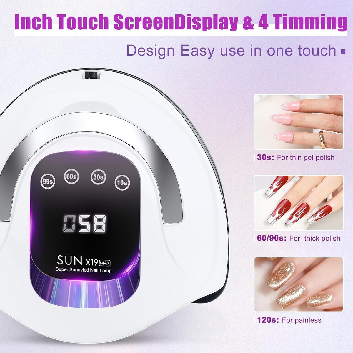 Professional UV LED Gel Nail Dryer Lamp 320W for Fast Curing Home & Salon