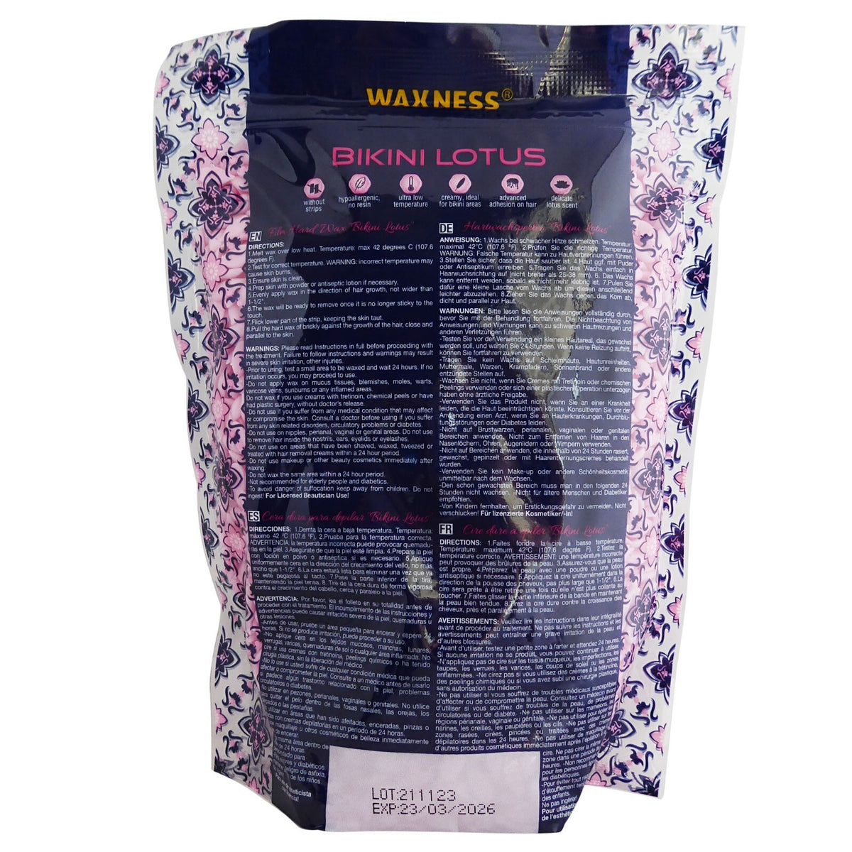 Premium Rosin-Free Hard Wax Beads for Bikini Waxing - 1.65 lb Italy
