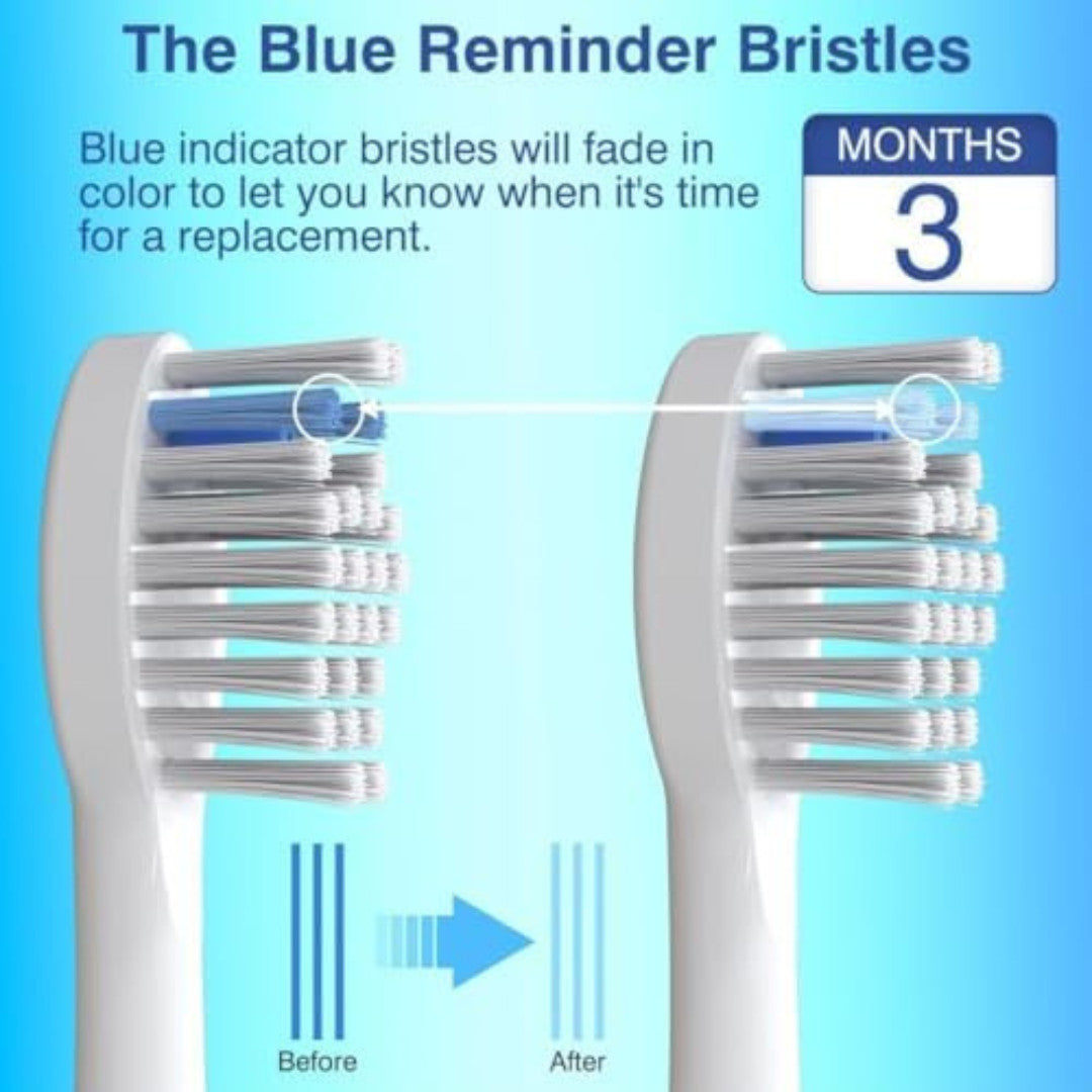 Replacement Toothbrush Heads for Waterpik Sonic Fusion 2.0 Flossing Toothbrush - 3 Pack