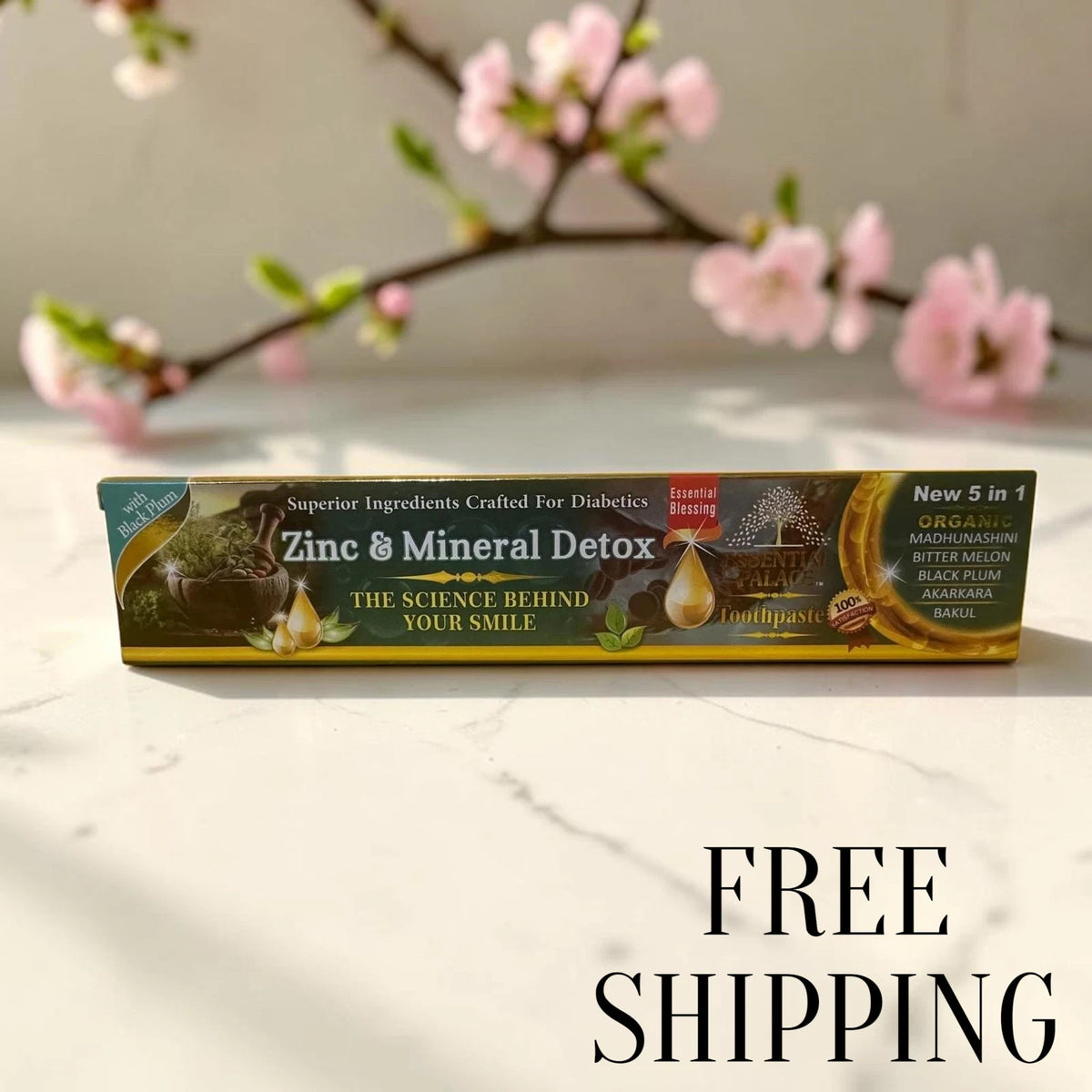 Herbal Fluoride-Free Toothpaste with Zinc & Minerals - 6.5 oz, 6 Pack