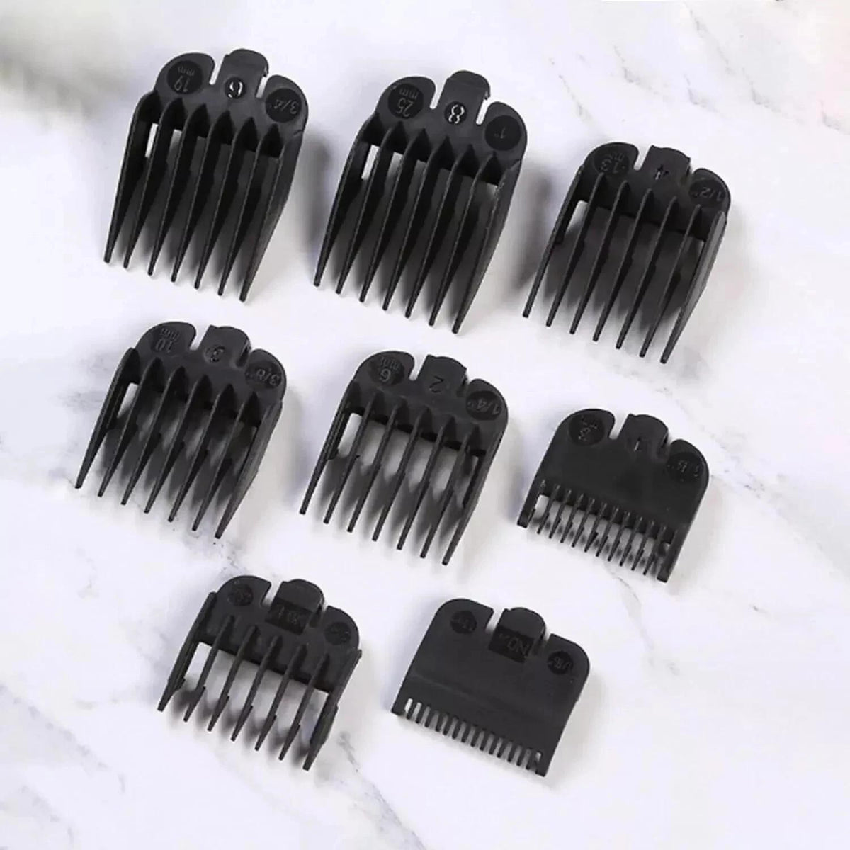 8-Pack Hair Clipper Guard Set for Professional & Home Grooming