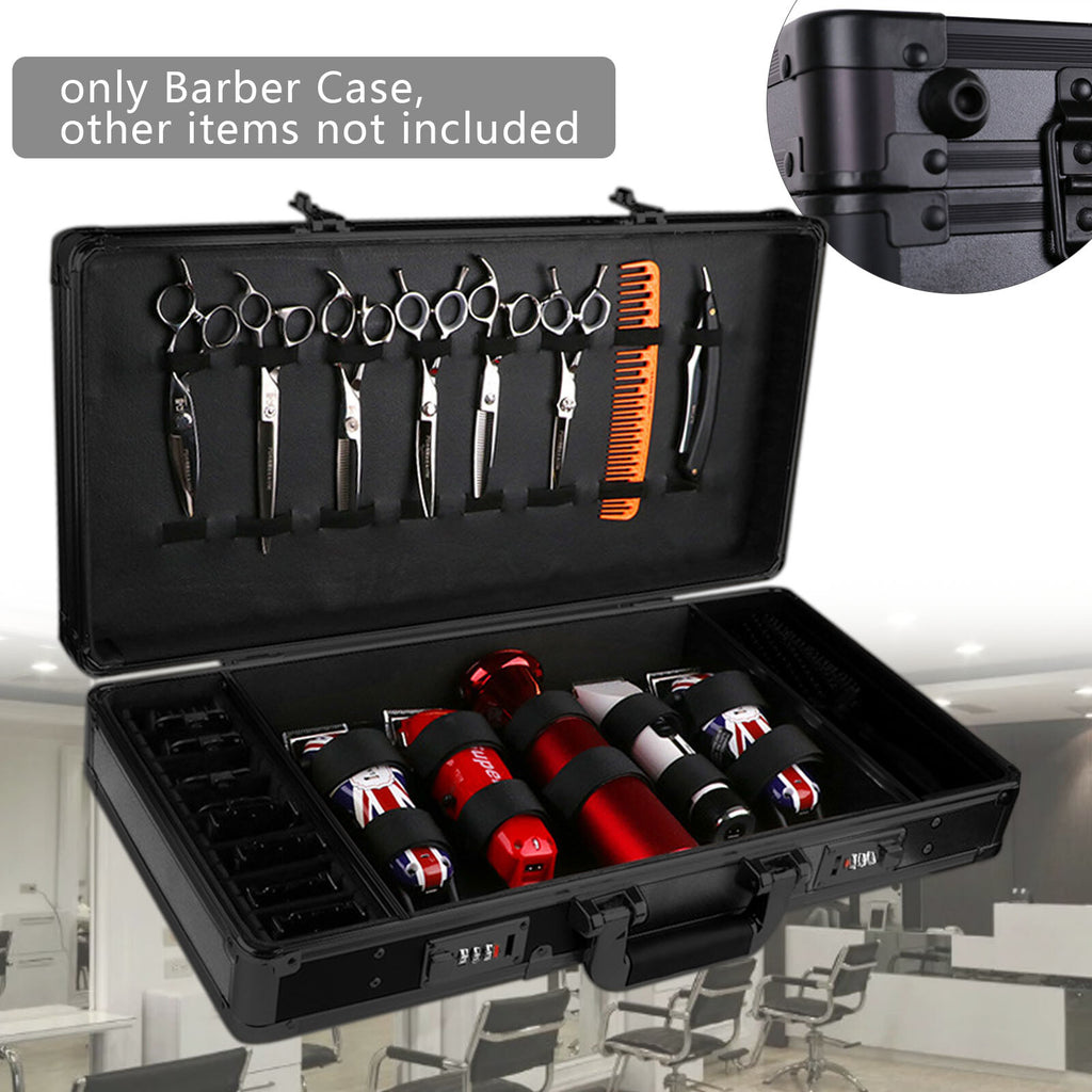 Barber Styling Tool Case with Lock for Clippers Scissors Trimmers