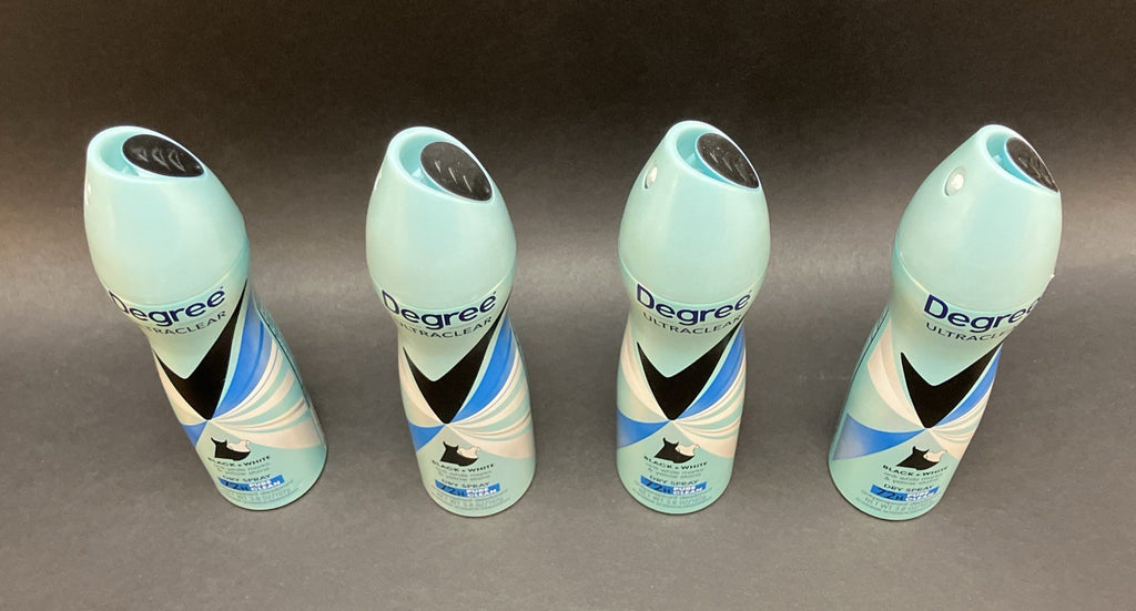 4-Pack Deodorant Spray Set - Pure Clean Fresh Scent, Long-Lasting Protection