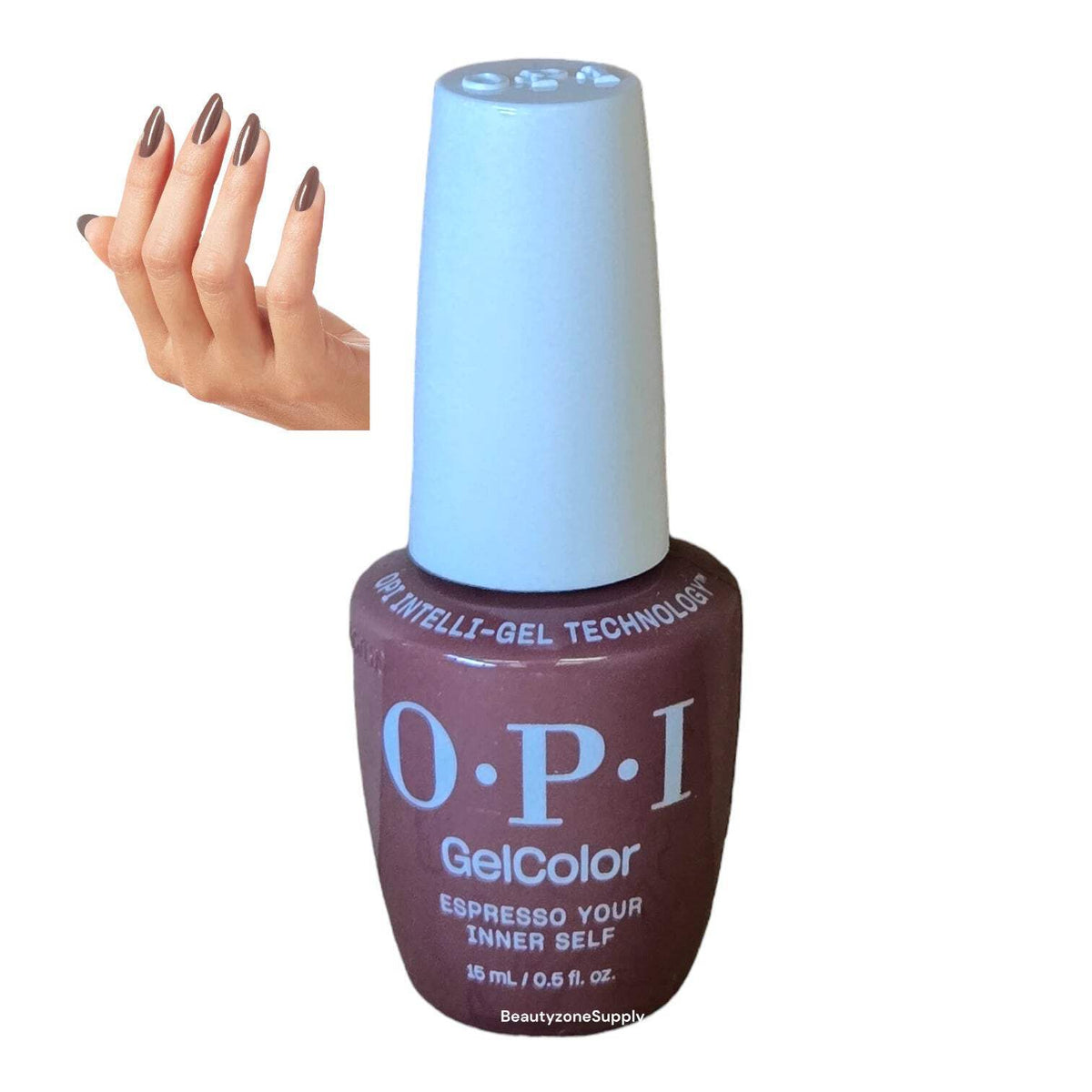 OPI GelColor Inteli-Gel Espresso Nail Polish 0.5 oz - Long-lasting Shine