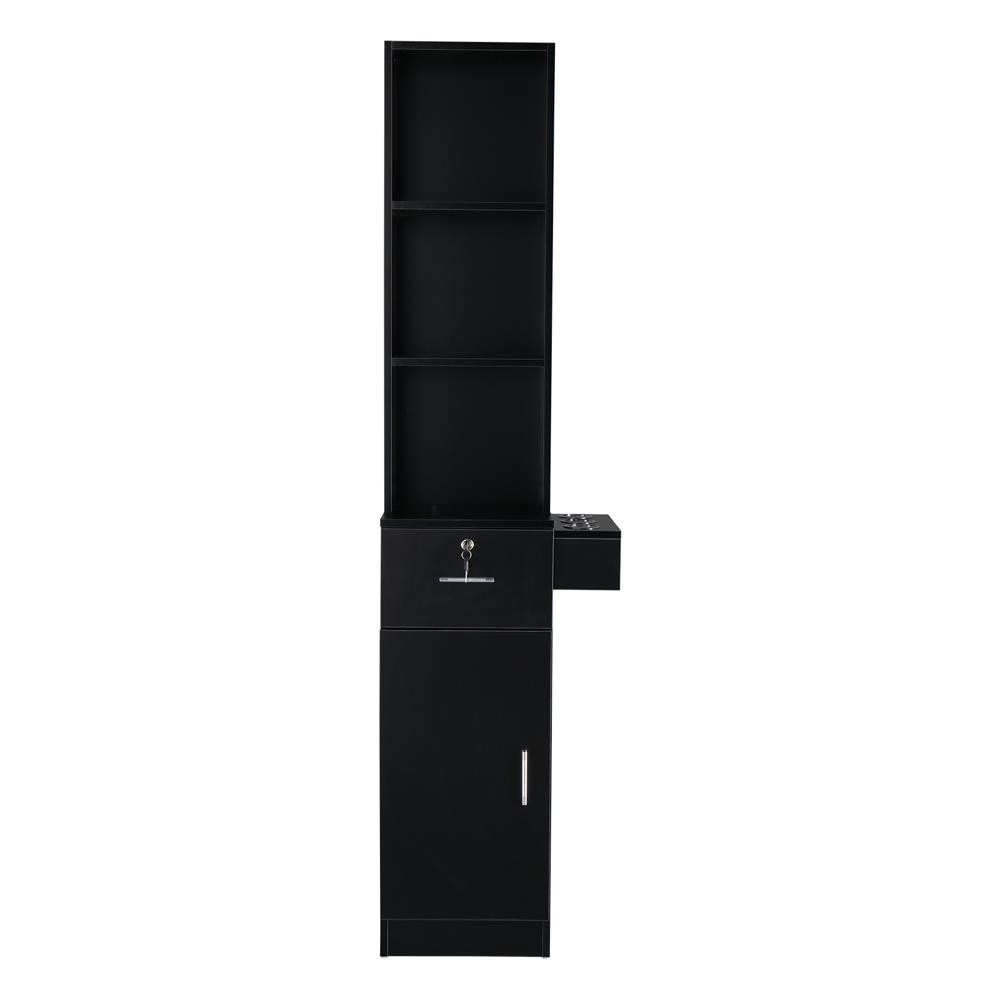 Salon Wall Mounted Storage Cabinet with Lockable Drawers & Shelves for Hairdressing Equipment