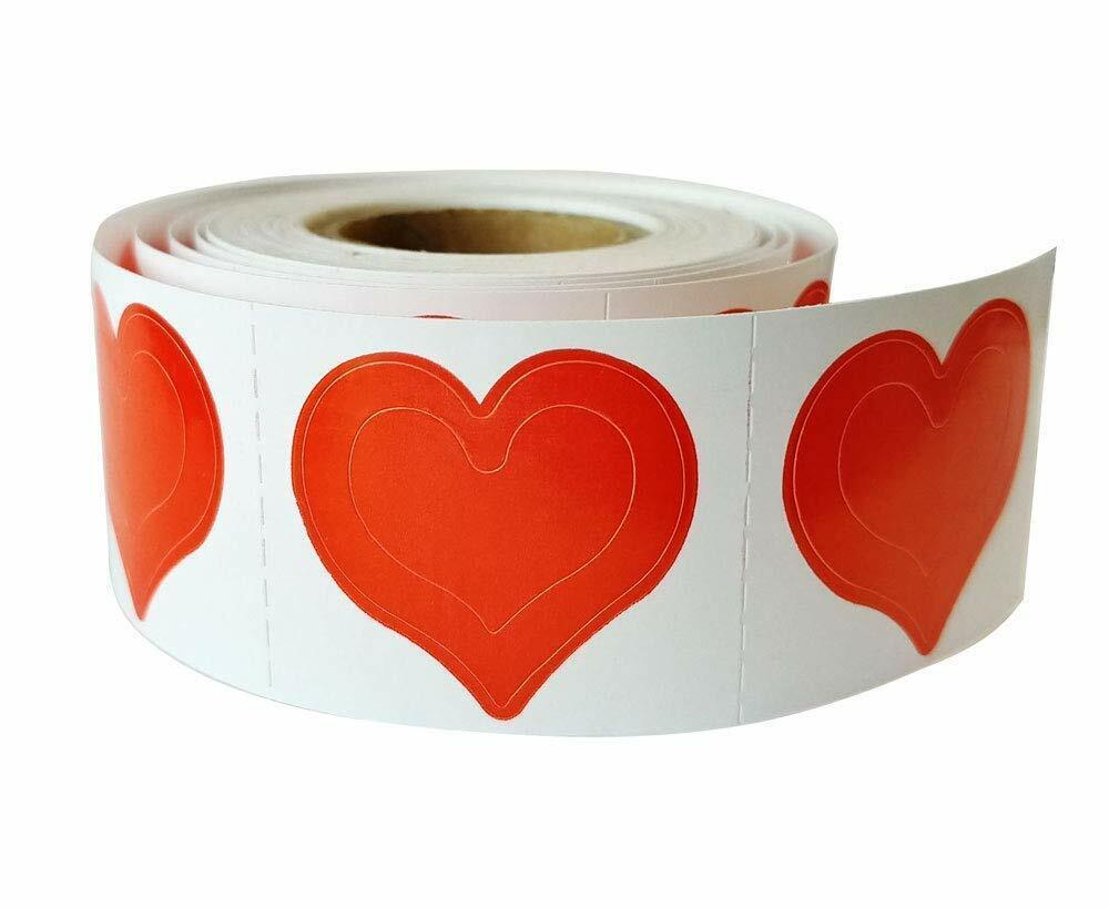 Heart Tanning Stickers Roll 1000 Count Self-Adhesive Body Art