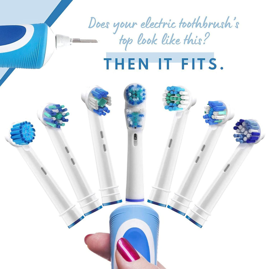 Replacement Brush Heads for Oral B Electric Toothbrushes - Pack of 16