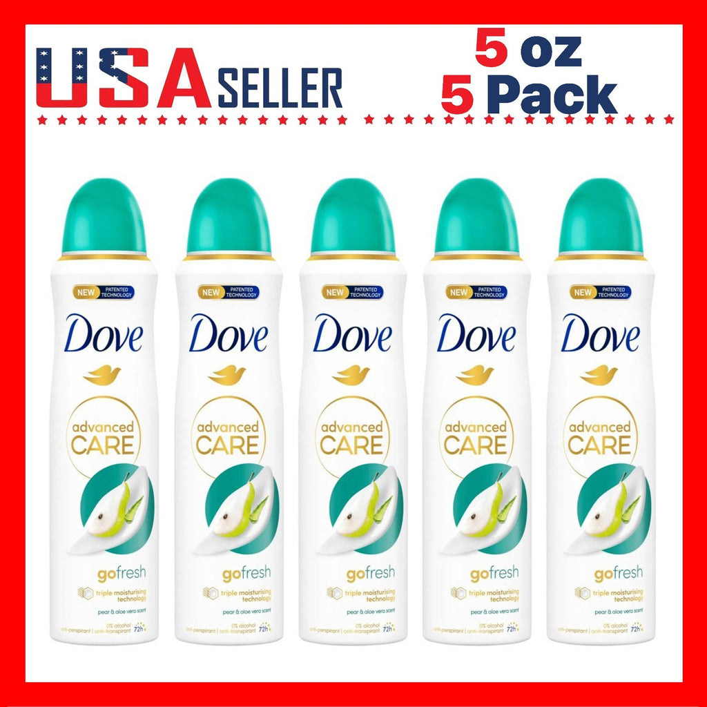 Dove Pear & Aloe Vera Antiperspirant Deodorant Spray - 5 Pack, 150ml