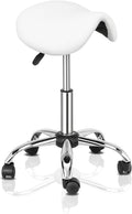 Ergonomic Saddle Stool Adjustable Hydraulic Seat with Swivel Wheels
